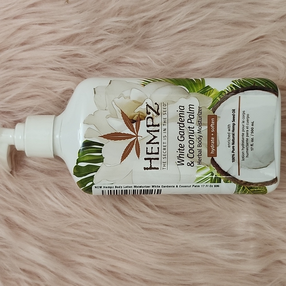 Brand New HEMPZ WHITE GARDENIA & COCONUT PALM MOISTURIZER